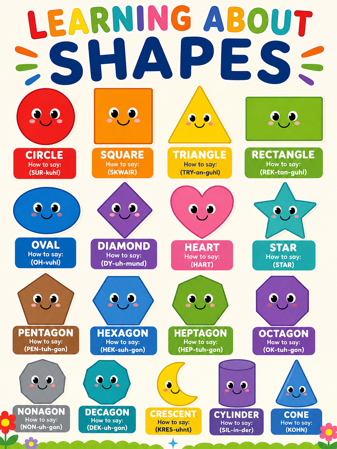 SHAPES POSTER FOR KIDS