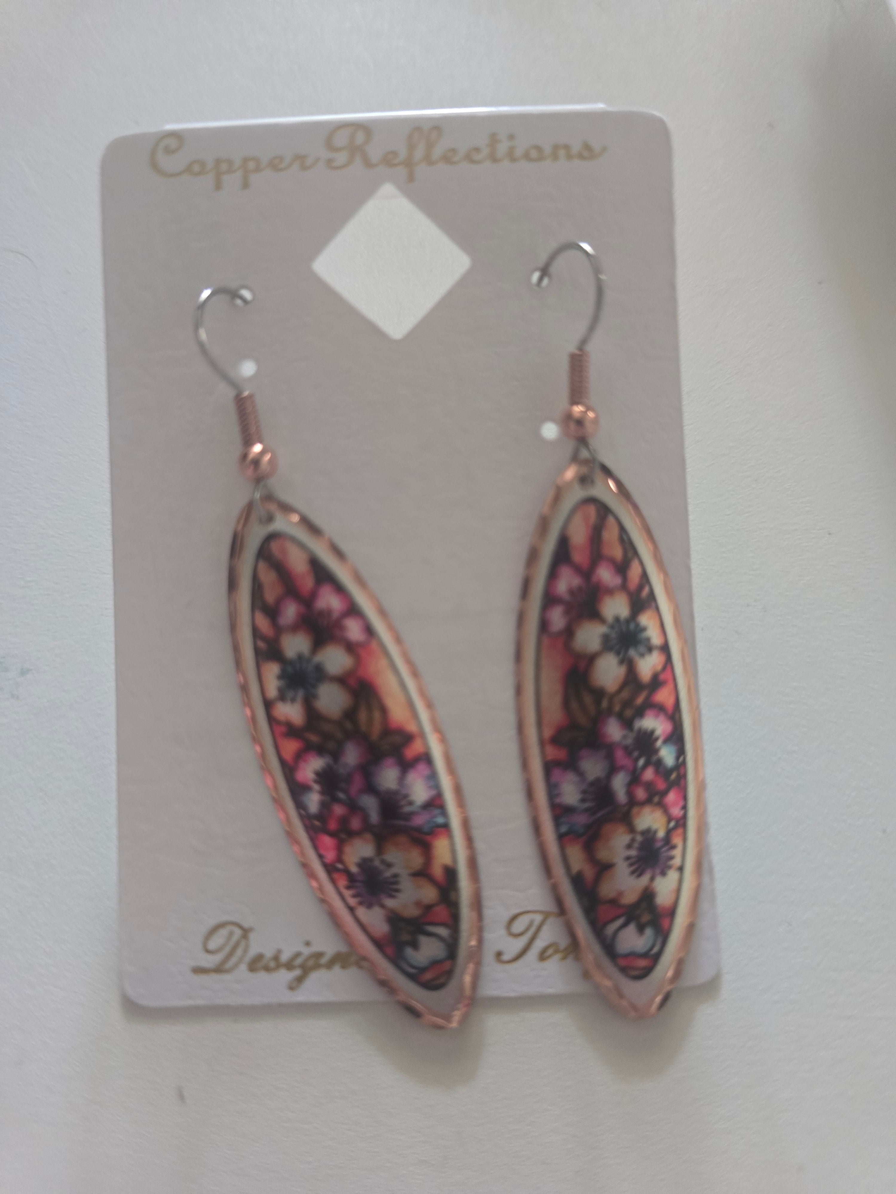 Handmade Copper Dangle Earrings