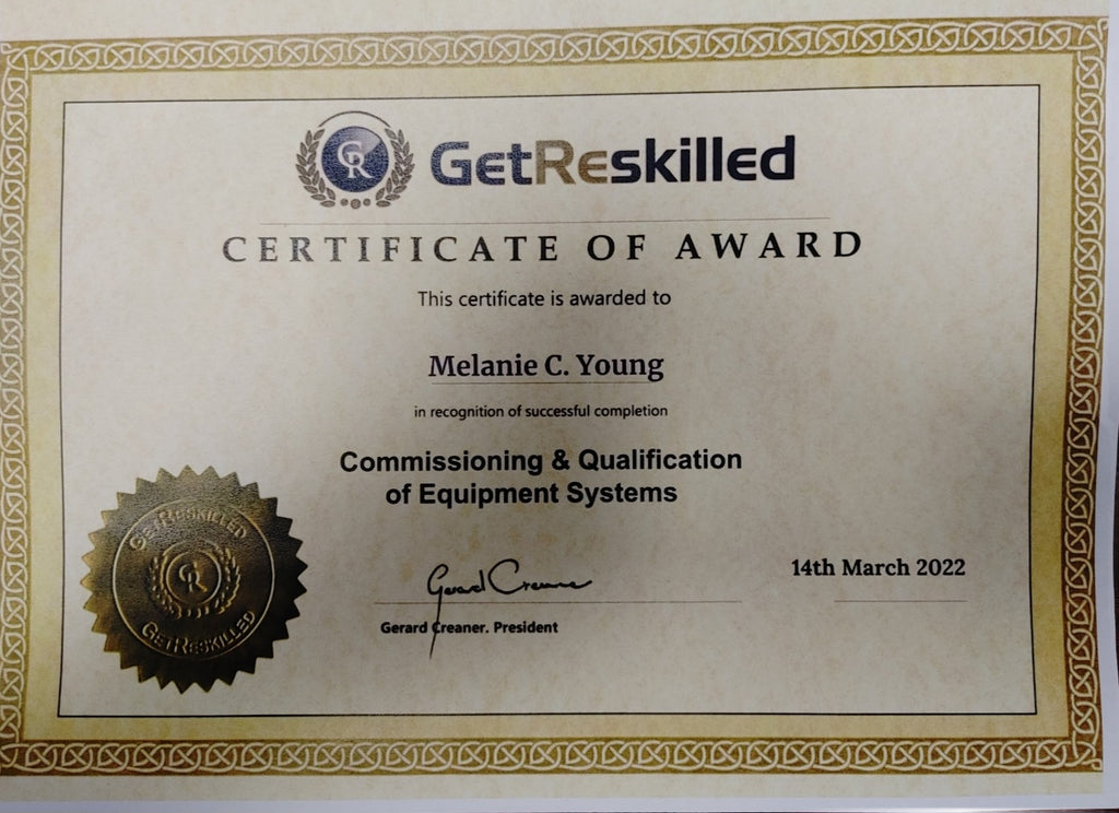 CONSULTANT FOR Commissioning and Qualification of Equipment and Systems as well as Manufacturing Safe Medicines and Medical Devices.