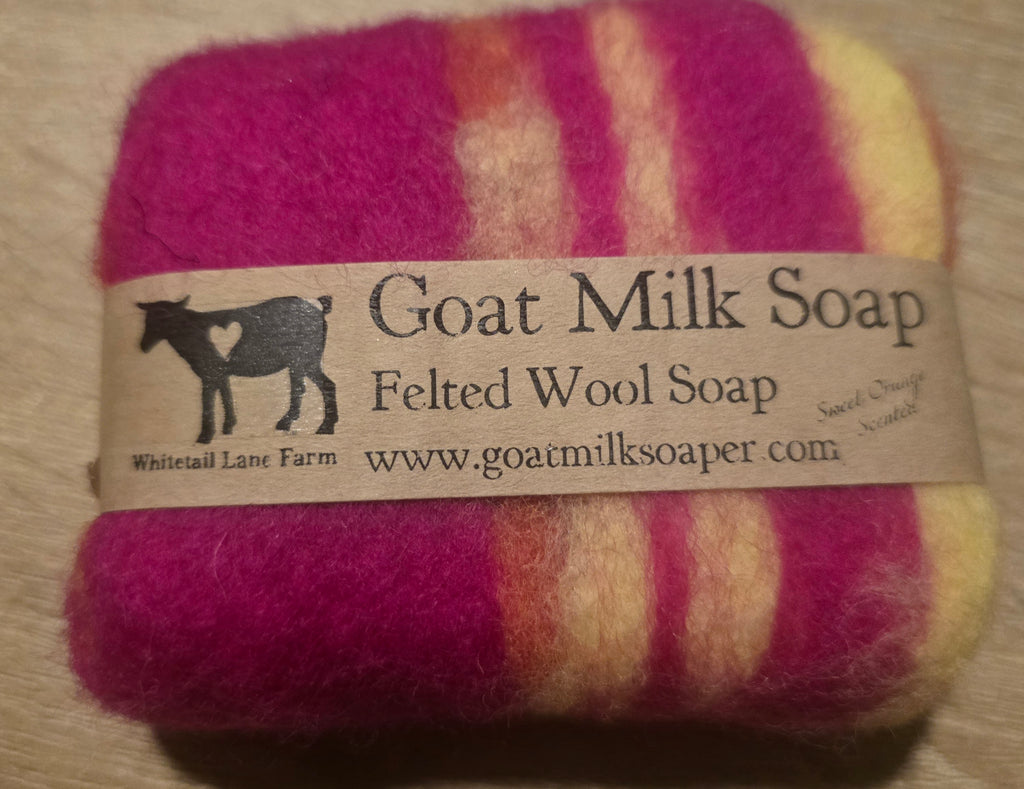 Felted Wool Goat Milk Soap