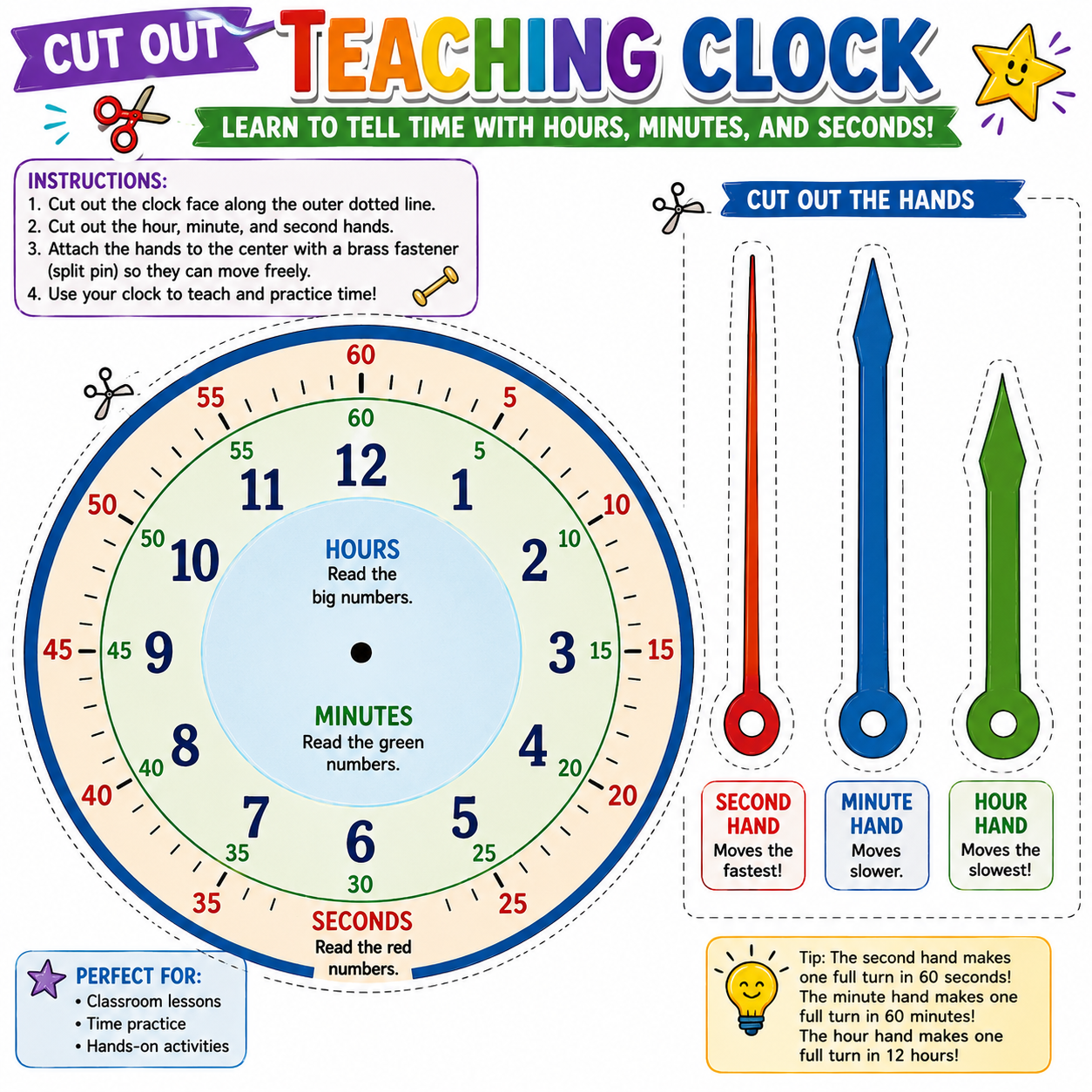 TIME TELLING TEACHING TOOL FOR KIDS