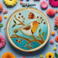 Mini Batik Craft Kit – Cheeky Robin | Hand-Waxed DIY Craft Kit
