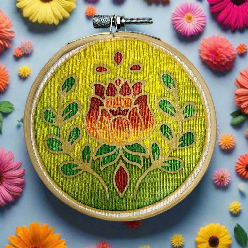 Mini Batik Craft Kit – Victorian Rose | Hand-Waxed DIY Craft Kit