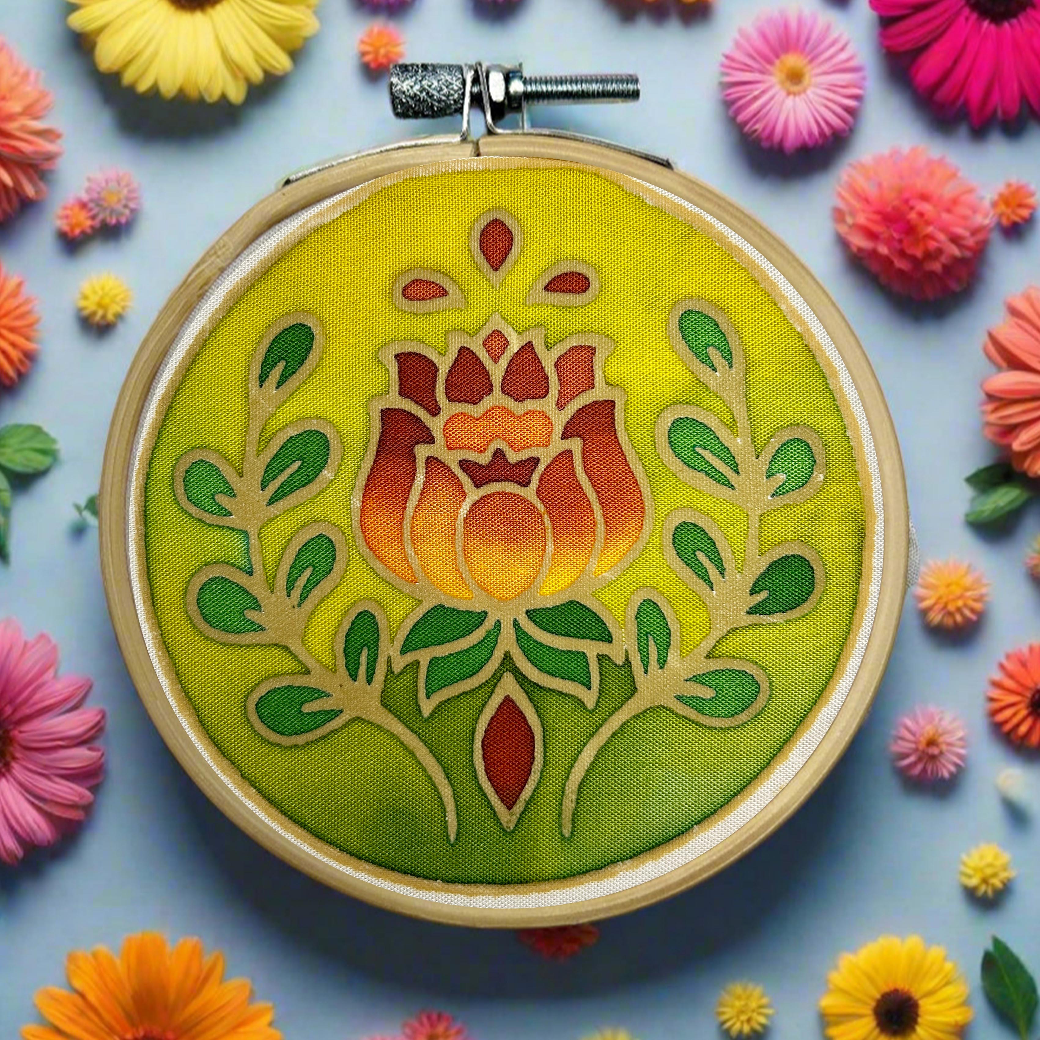 Mini Batik Craft Kit – Victorian Rose | Hand-Waxed DIY Craft Kit